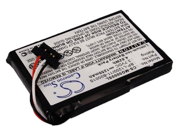 Replacement Battery for Typhoon  MyGuide SilverGuide 5000 – GPS, Navigator – 1250mAh / 4.63Wh / 3.7V