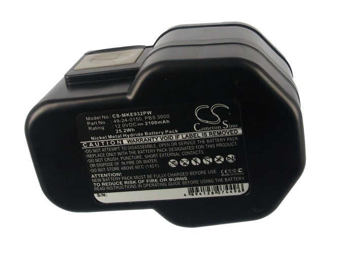 Replacement Battery for Milwaukee 0502-23 – Power Tools – 2100mAh/25.2Wh / 12.0V
