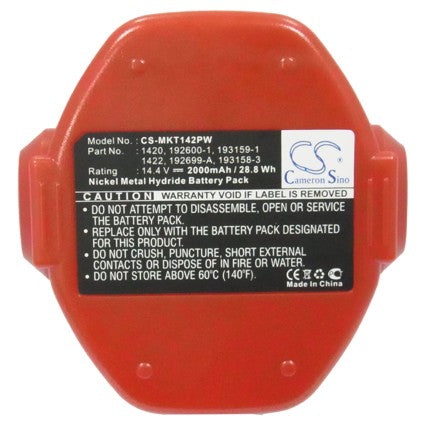 Replacement Battery for Makita 1051D 1051DWA, 1051DWAE, – 2000mAh / 28.80Wh