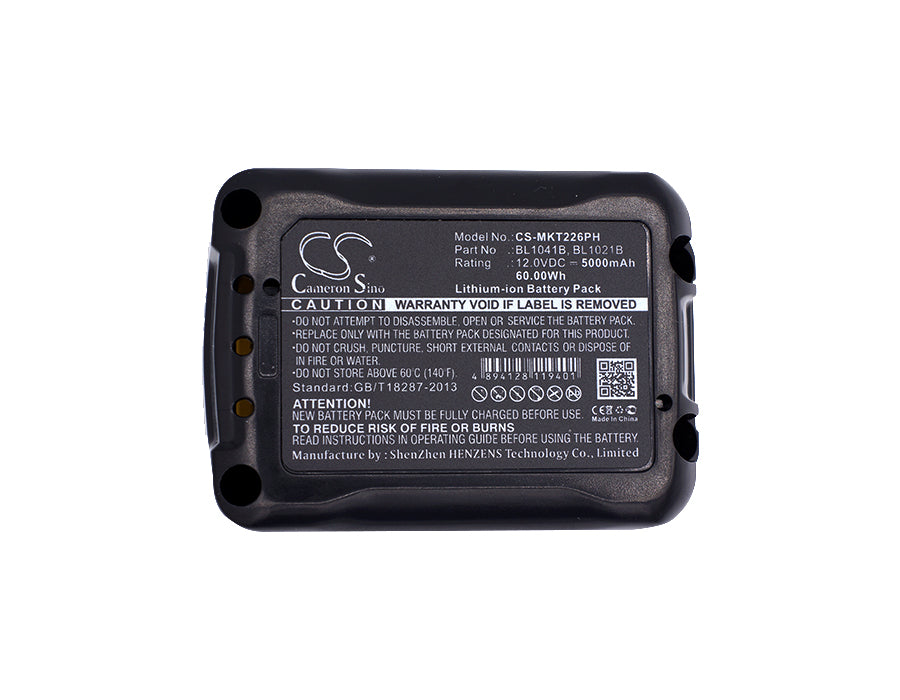 Replacement Battery for Makita 12V Max CXT Tool – Power Tools – 5000mAh / 60.00Wh / 12.0V