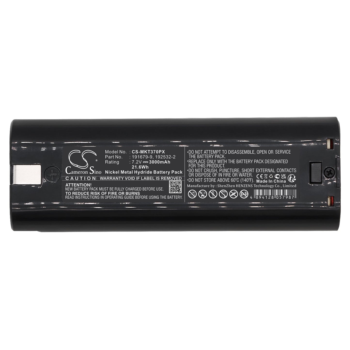 Replacement Battery for Makita 3700D – Power Tools – 3000mAh/21.6Wh / 7.2V
