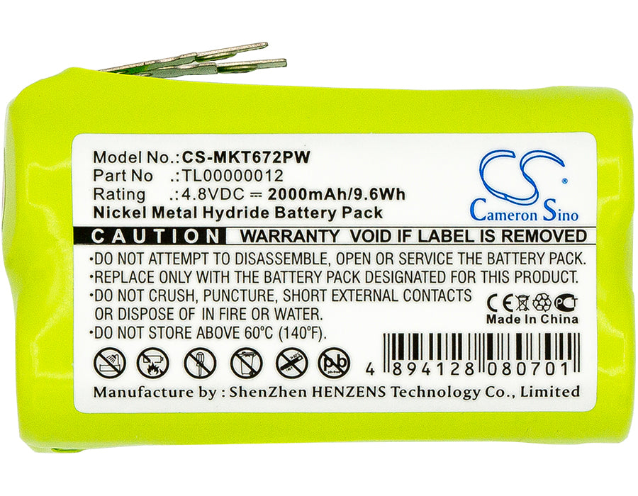 Replacement Battery for Makita 6722D – Power Tools – 2000mAh/9.6Wh / 4.8V