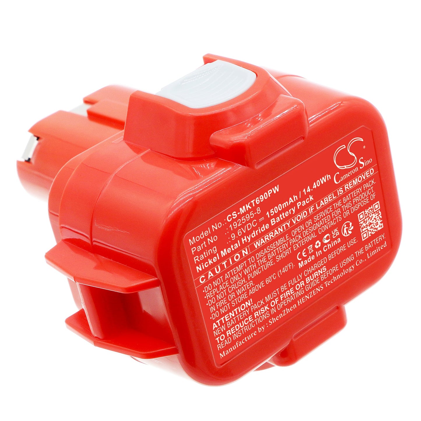 Replacement Battery for Makita 6207D – Power Tools – 1500mAh / 14.40Wh / 9.6V