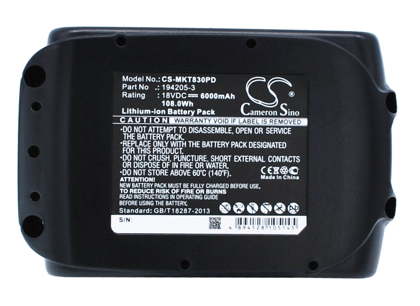 Replacement Battery for Makita BBO140 – Power Tools – 6000mAh / 108.00Wh / 18.0V