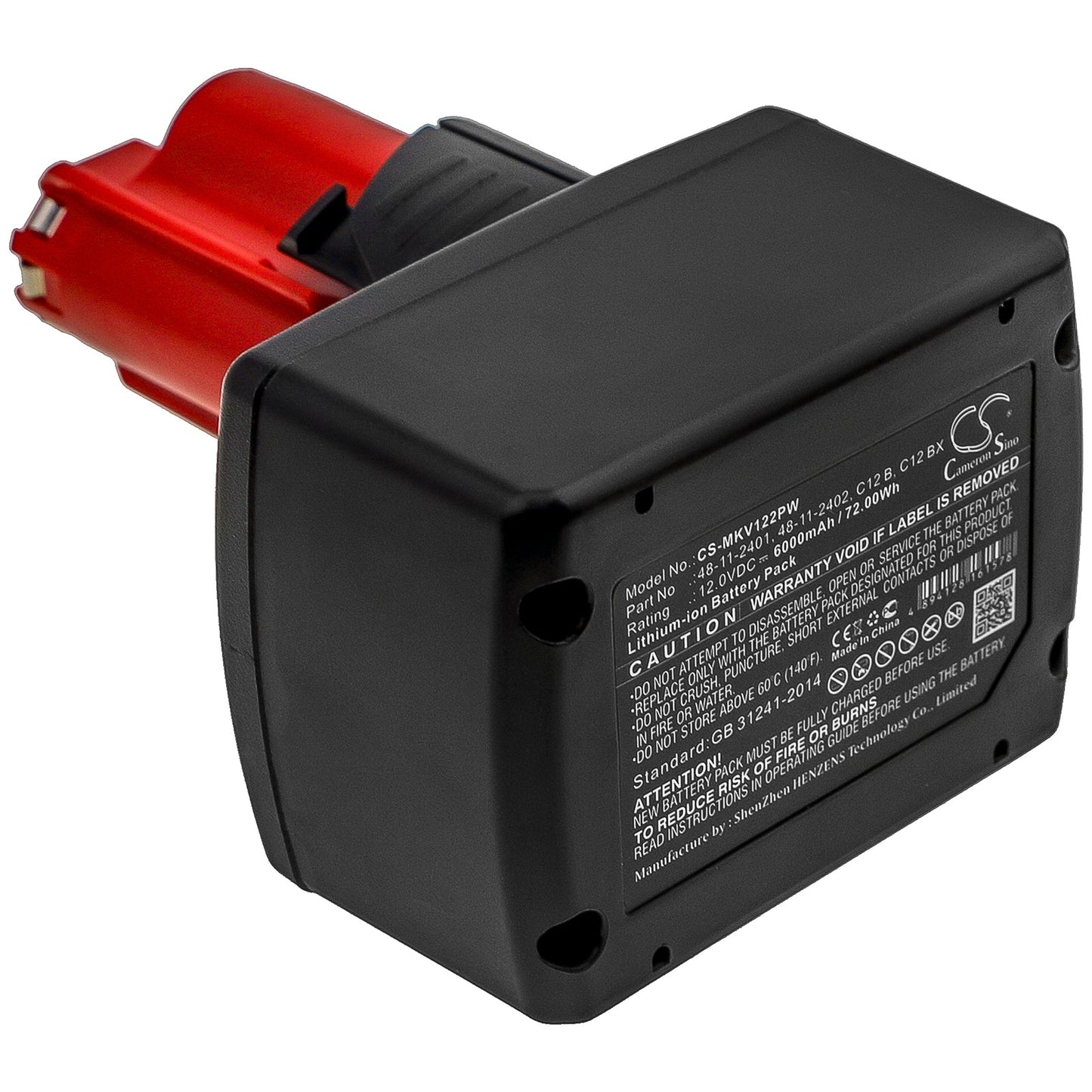 Replacement Battery for Milwaukee  2207-20 – Power Tools – 6000mAh / 72.00Wh / 12.0V
