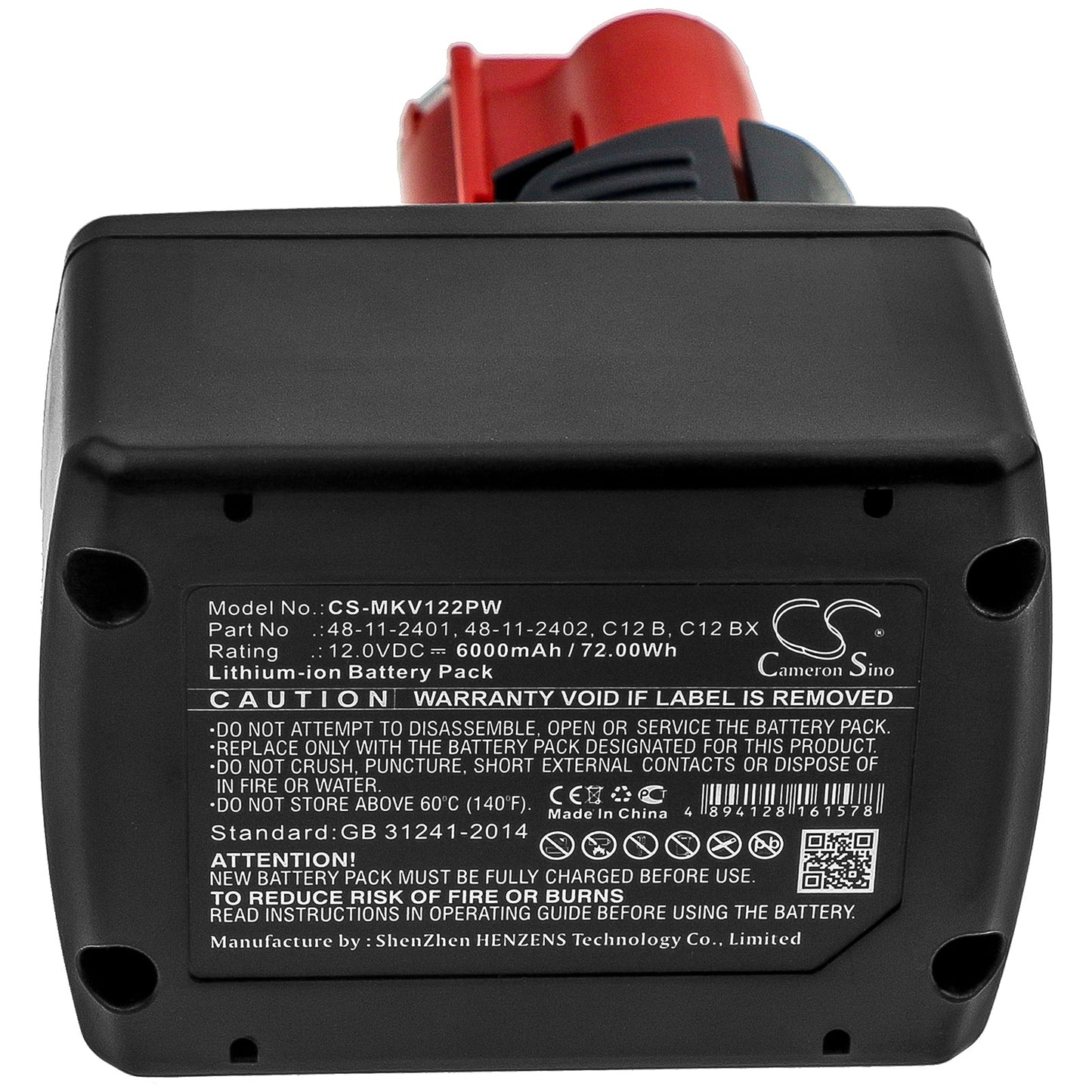 Replacement Battery for Milwaukee  2207-20 – Power Tools – 6000mAh / 72.00Wh / 12.0V