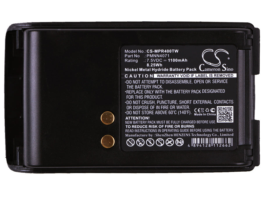 Replacement Battery for Motorola A6 – Two-Way Radio – 1100mAh / 8.25Wh / 7.5V