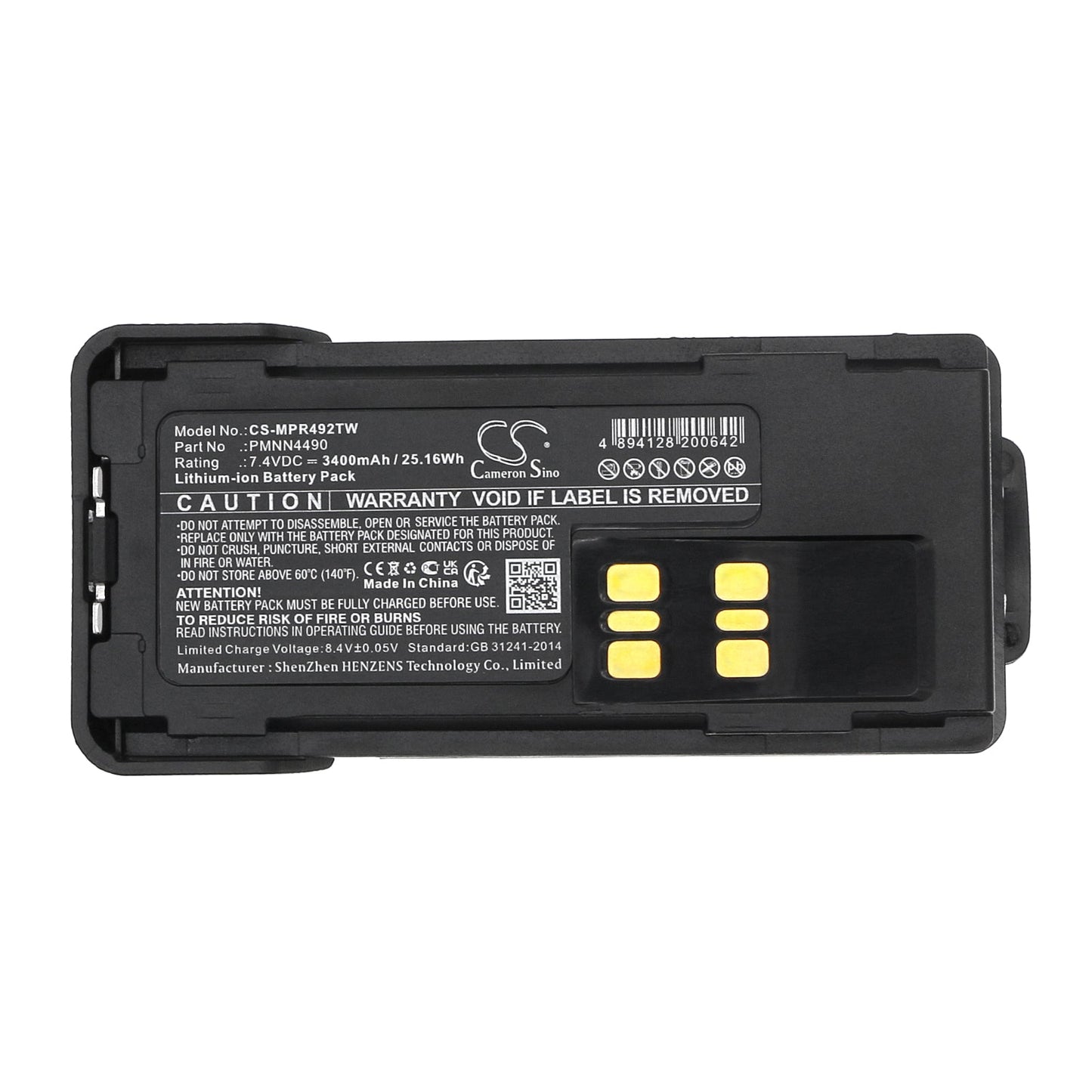 Replacement Battery for Motorola DEP550e – Two-Way Radio – 3400mAh / 25.16Wh / 7.4V