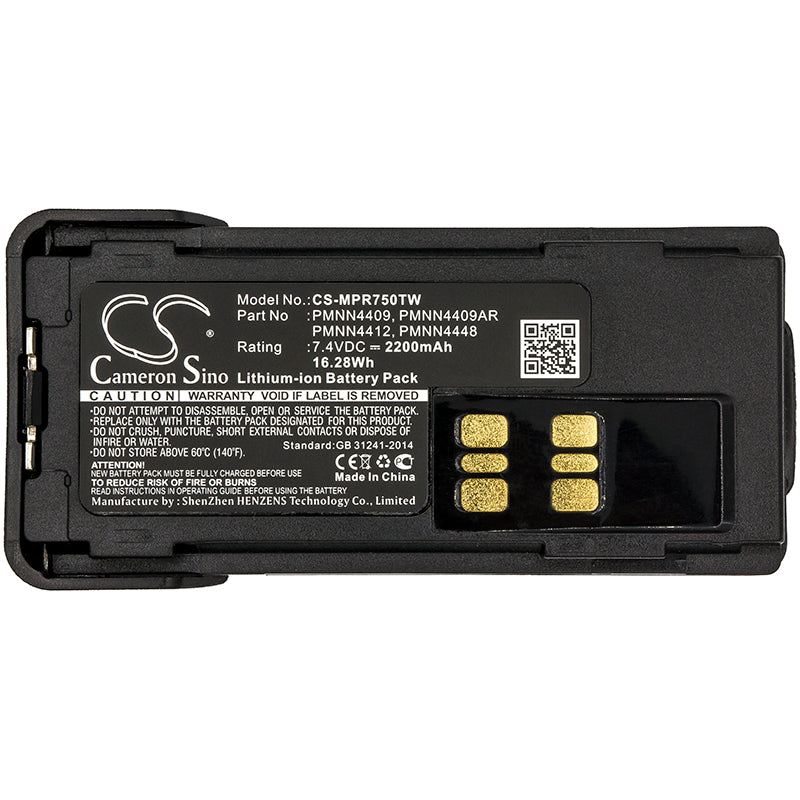 Replacement Battery for Motorola APX2000 – Two-Way Radio – 2200mAh / 16.28Wh / 7.4V