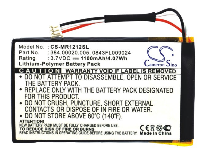 Replacement Battery for Magellan RoadMate 1212 – GPS, Navigator – 1100mAh / 3.7V