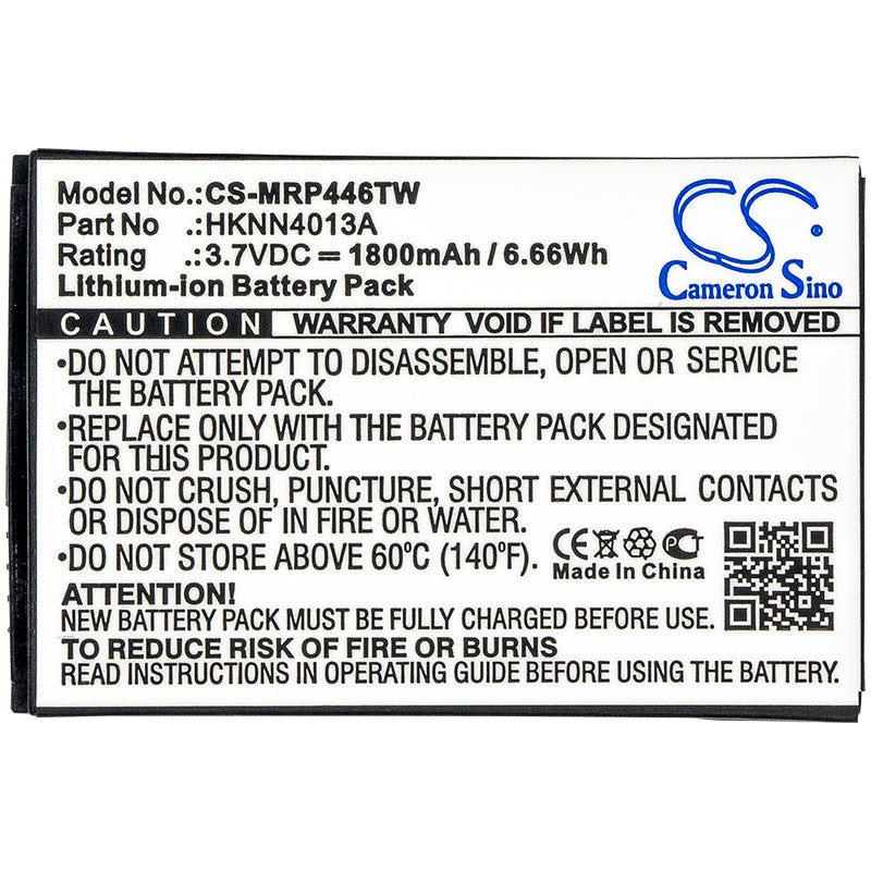 Replacement Battery for Motorola CLP1010 – Two-Way Radio – 1800mAh / 6.66Wh / 3.7V