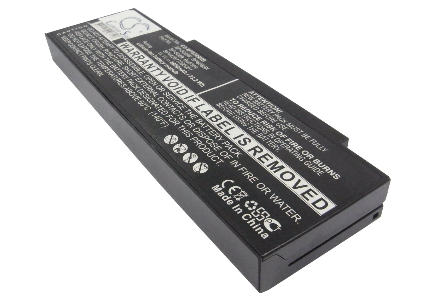 Replacement Battery for Advent 8089P – Notebook, Laptop – 6600mAh / 73.26Wh / 11.1V