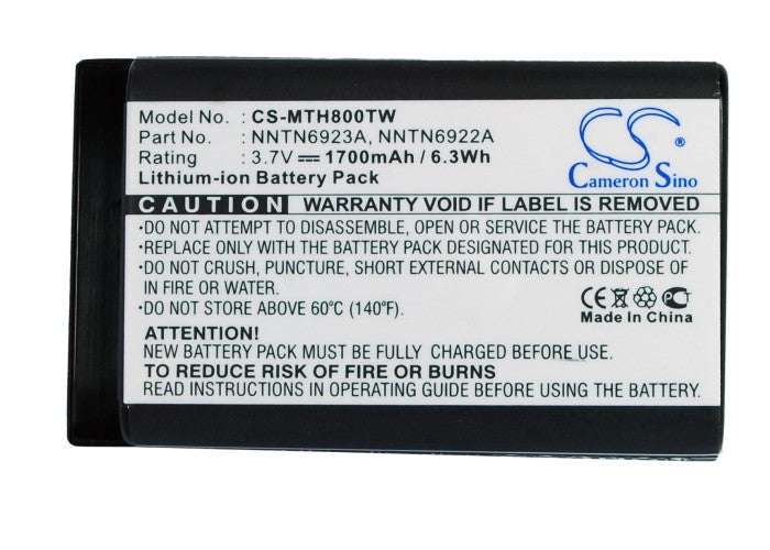 Replacement Battery for Motorola DTR410 – Two-Way Radio – 1700mAh / 6.29Wh / 3.7V