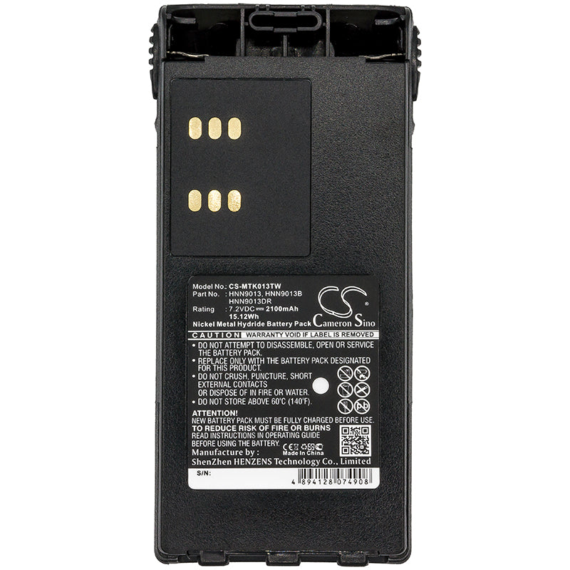 Replacement Battery for Motorola GP1280 – Two-Way Radio – 2100mAh / 15.12Wh / 7.2V
