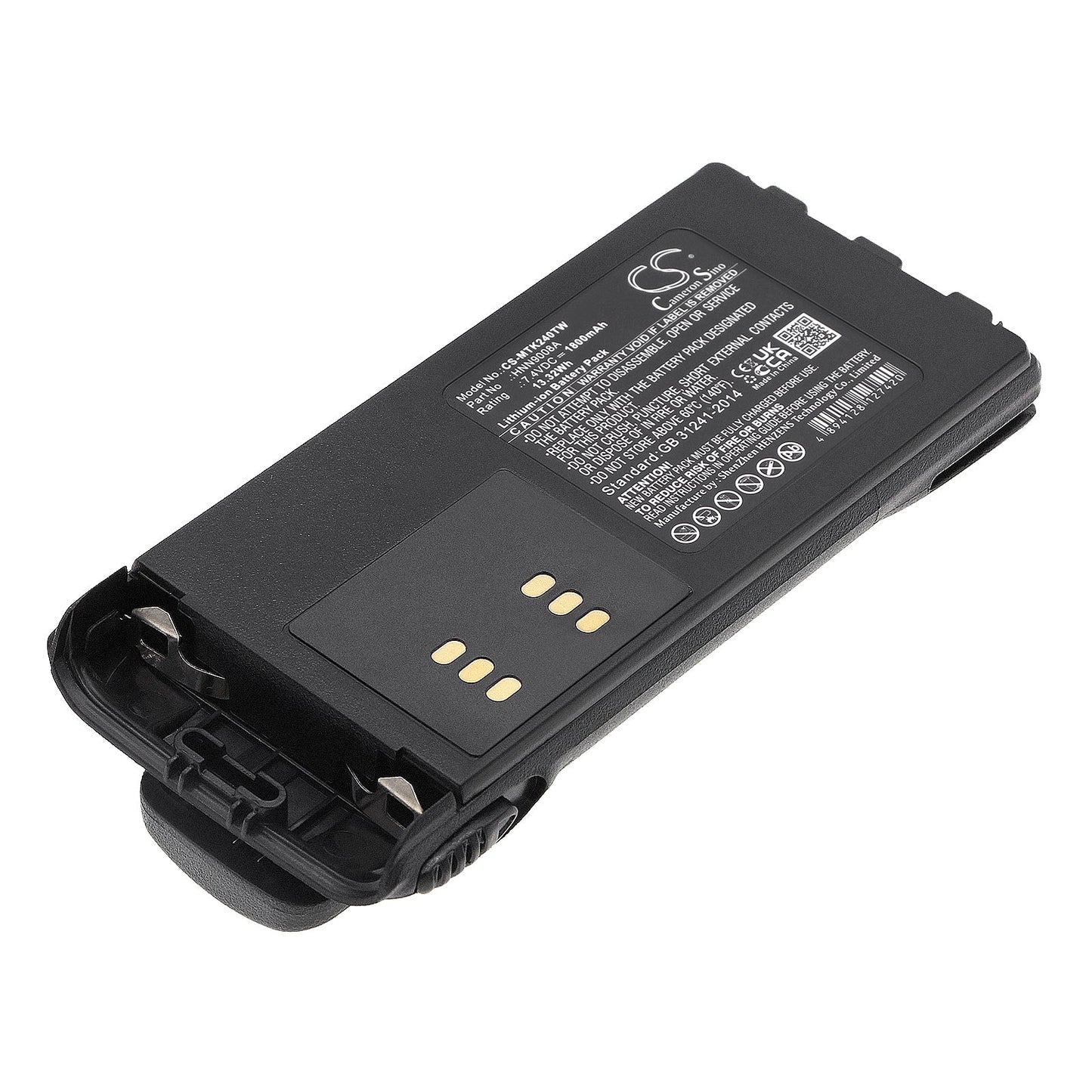 Replacement Battery for Motorola GP1280 – Two-Way Radio – 1800mAh / 13.32Wh / 7.4V