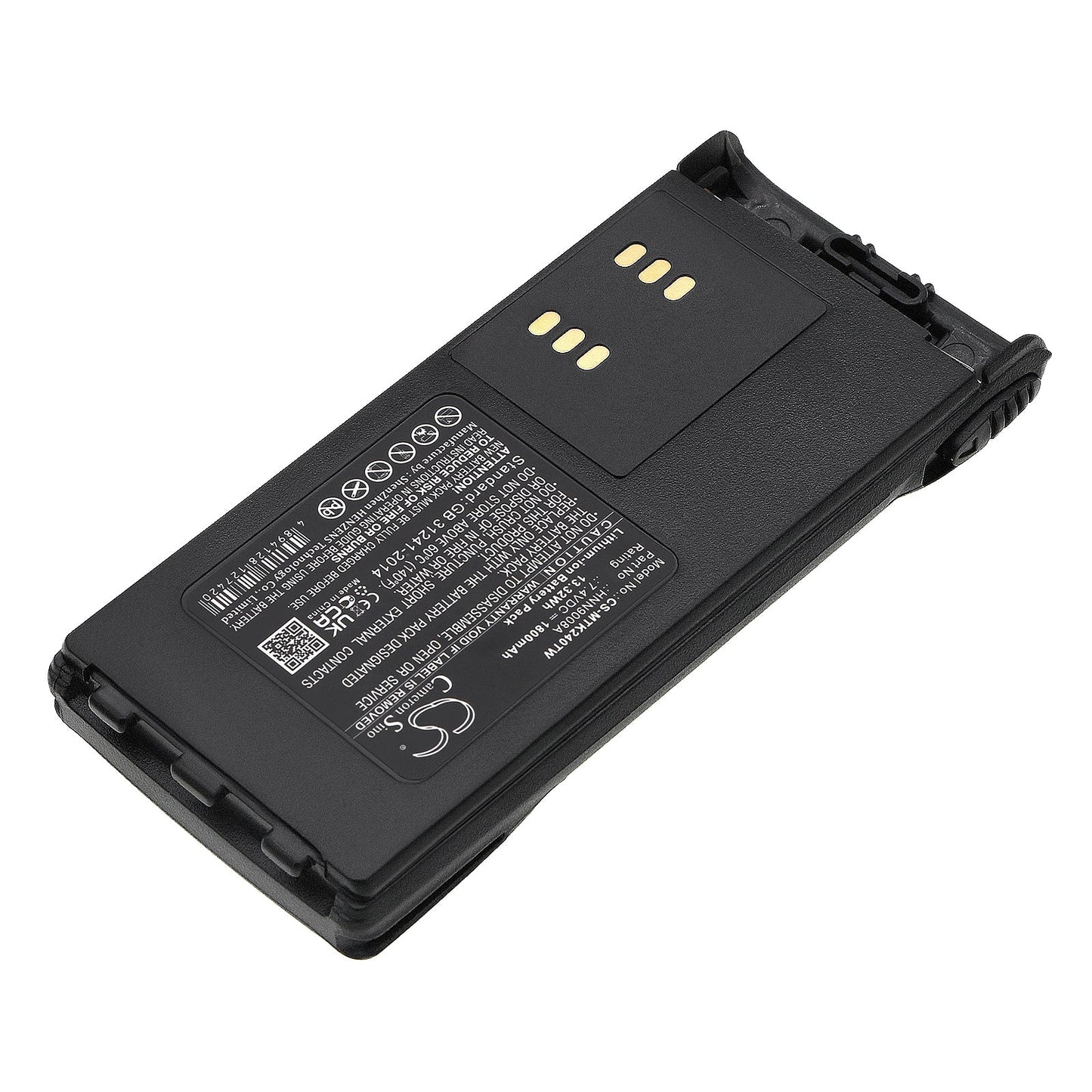 Replacement Battery for Motorola GP1280 – Two-Way Radio – 1800mAh / 13.32Wh / 7.4V