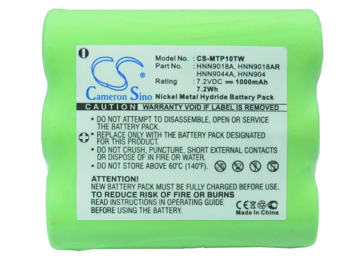 Replacement Battery for Motorola AP10 – Two-Way Radio – 1000mAh / 7.2Wh / 7.2V