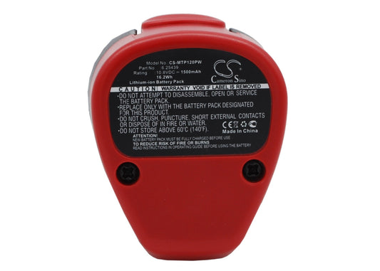 Replacement Battery for Metabo  PowerImpact 12 – Power Tools – 1500mAh / 16.20Wh / 10.8V