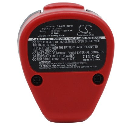 Replacement Battery for Metabo PowerImpact 12 PowerLED 12, PowerMaxx 12, – 1500mAh / 16.20Wh