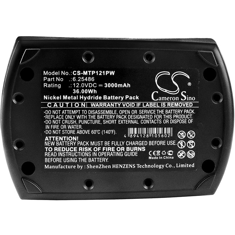 Replacement Battery for Metabo  BS 12 SP – Power Tools – 3000mAh / 36.00Wh / 12.0V