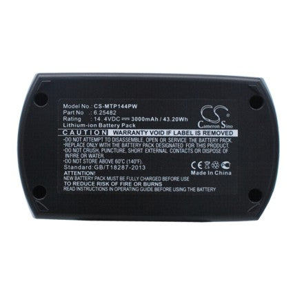 Replacement Battery for Metabo BSZ 14.4 BSZ 14.4 Impuls, SBZ 14.4 Impuls, – 3000mAh / 43.20Wh