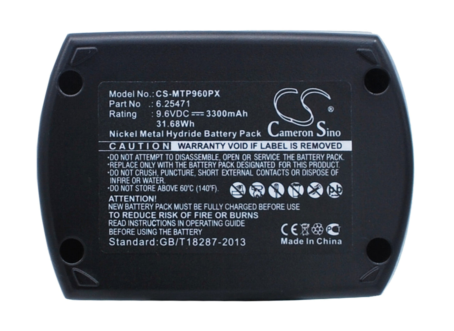 Replacement Battery for Metabo  BS 9.6 – Power Tools – 3300mAh / 31.68Wh / 9.6V