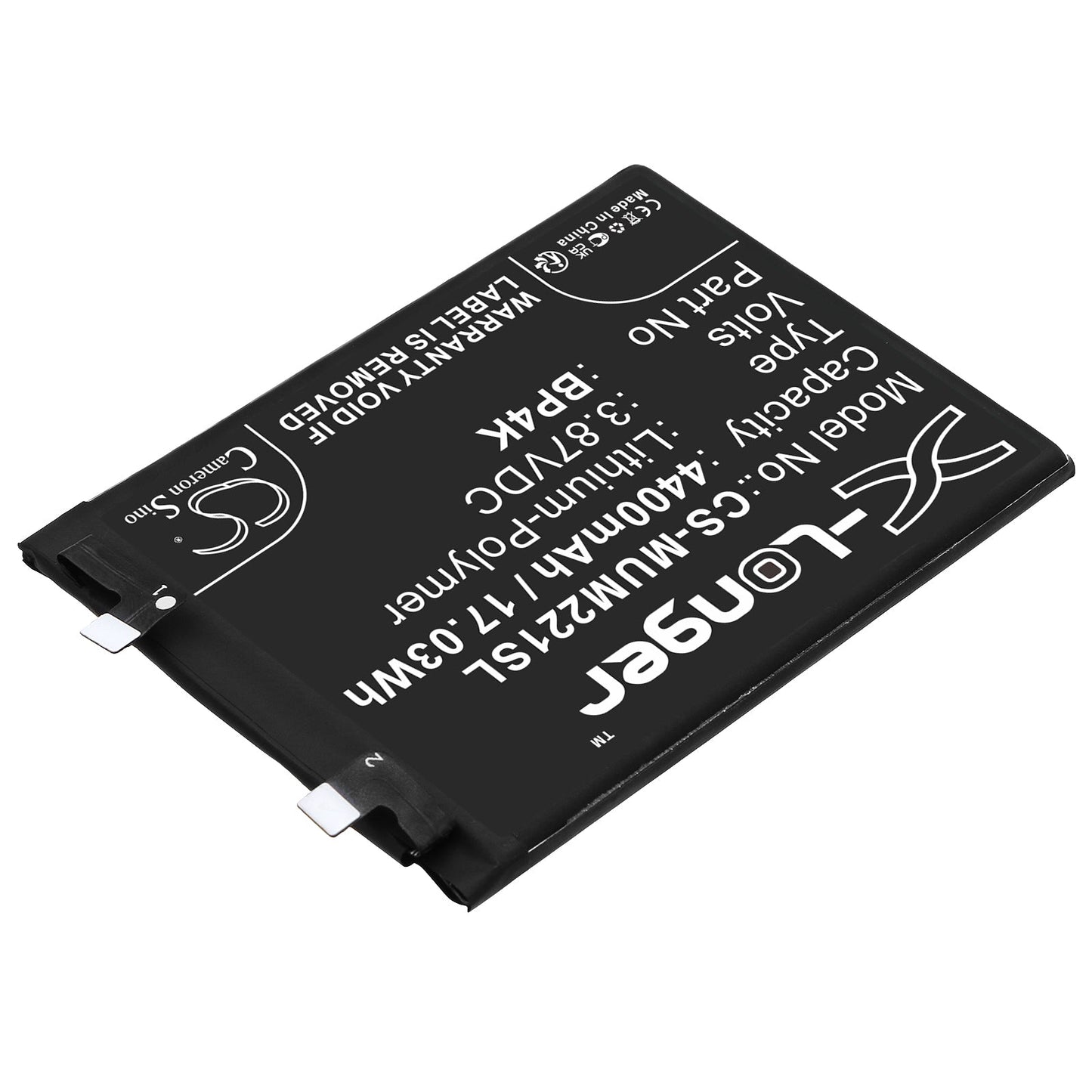Replacement Battery for Xiaomi 22101320C – Mobile, SmartPhone – 4400mAh / 17.03Wh / 3.87V