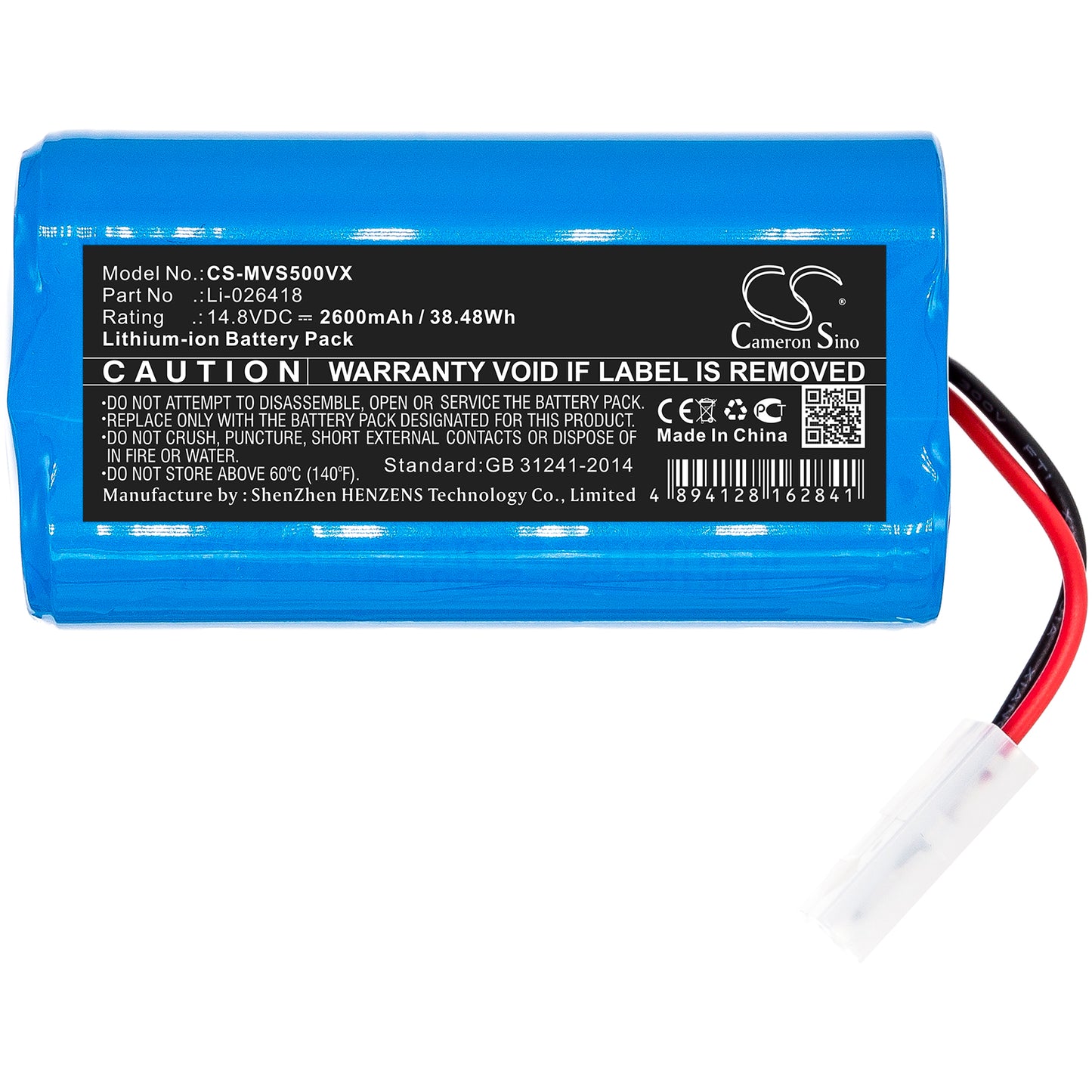 Replacement Battery for Xiaomi G1 MI Robot, MI-G1 Vacuum – 2600mAh / 38.48Wh