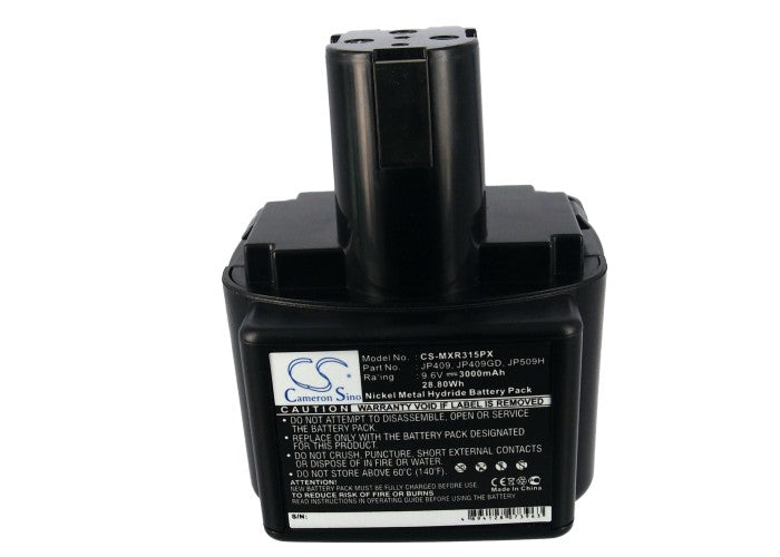 Replacement Battery for Max Rebar RB213 – Power Tools – 3000mAh / 28.80Wh / 9.6V