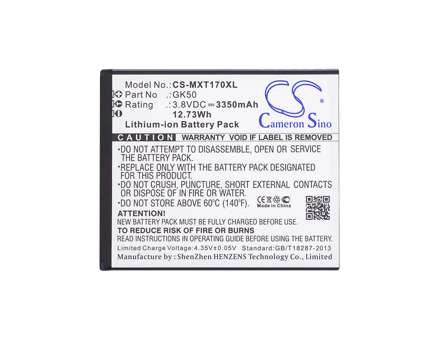 Replacement Battery for Motorola Moto E Power – Mobile, SmartPhone – 3350mAh / 12.73Wh / 3.8V
