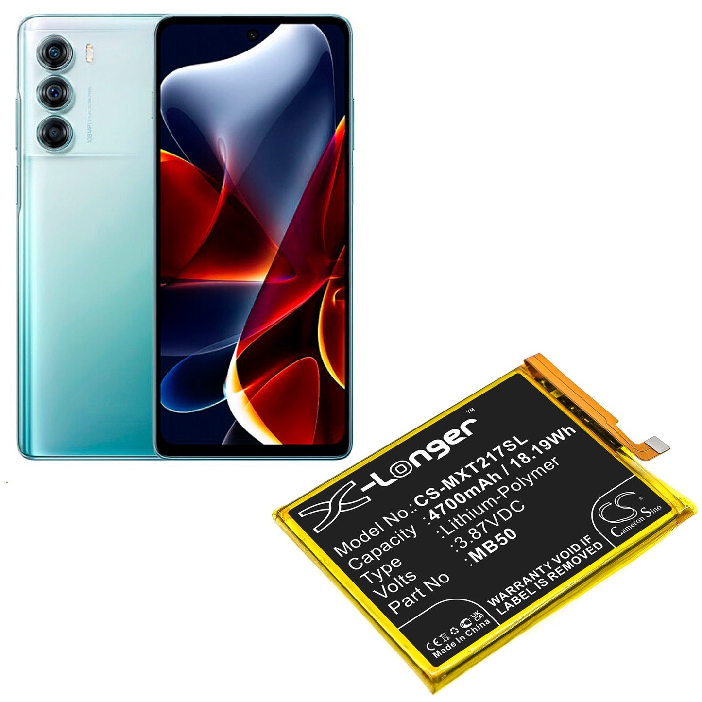 Replacement Battery for Motorola Moto Edge S30 – Mobile, SmartPhone – 4700mAh / 18.19Wh / 3.87V