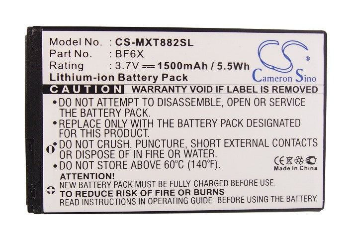 Replacement Battery for Motorola Domino + – Mobile, SmartPhone – 1500mAh / 3.7V