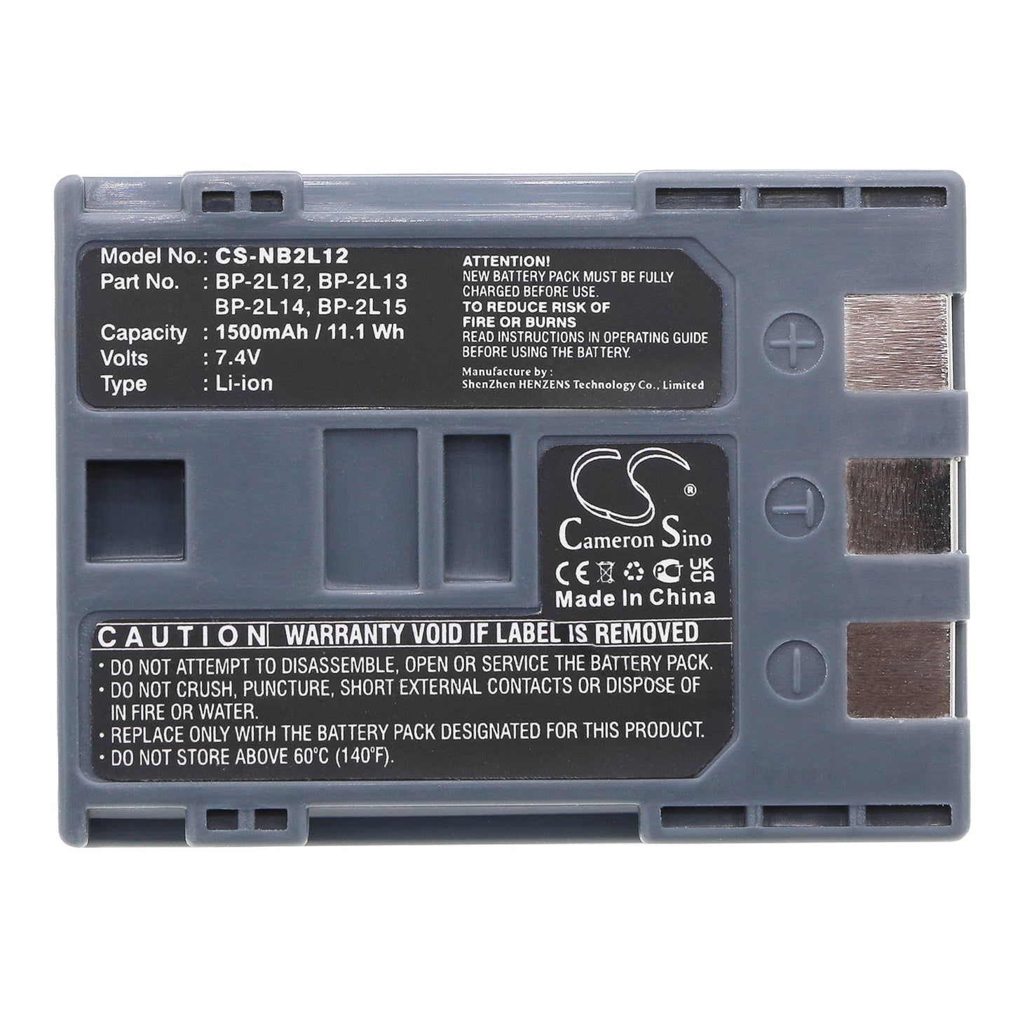Replacement Battery for Canon DC310 – Camera – 1500mAh / 7.4V