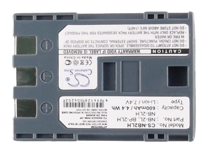 Replacement Battery for Canon 40MC – Camera – 600mAh / 7.4V