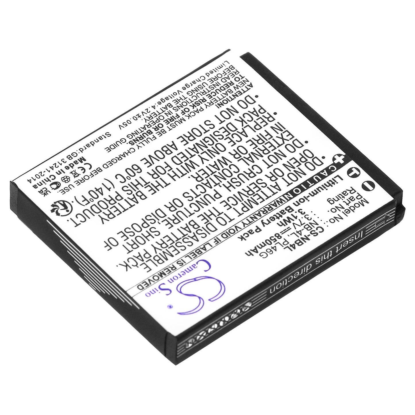 Replacement Battery for Canon Digital IXUS 100 IS – Camera – 850mAh/3.1Wh / 3.7V