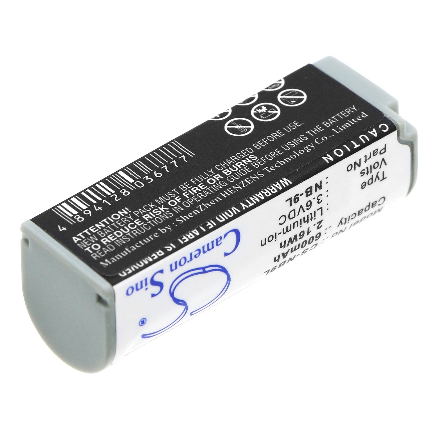 Replacement Battery for Canon IXUS 1000 HS – Camera – 600mAh / 2.16Wh / 3.6V
