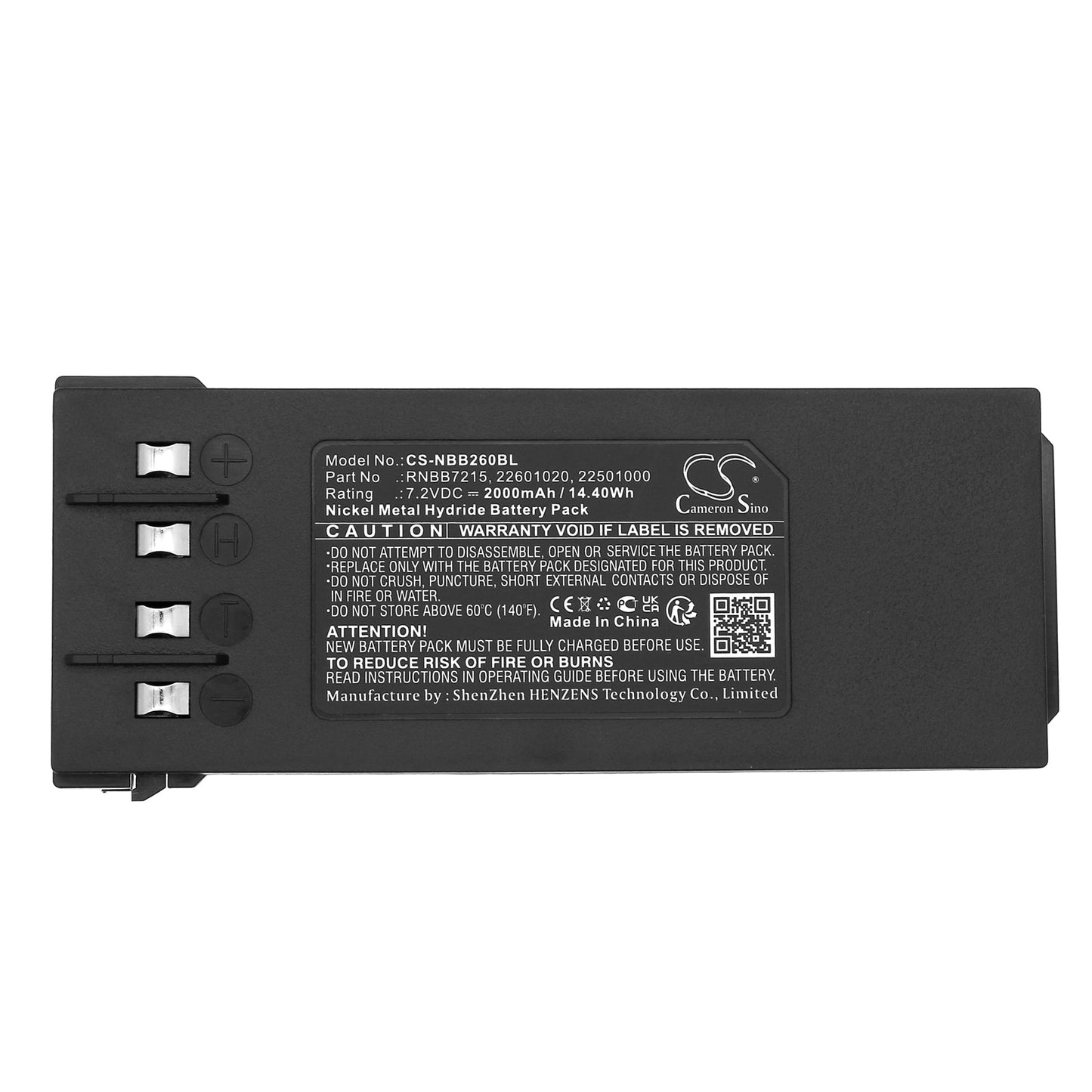 Replacement Battery for NBB 2.260.1020 – Crane Remote Control – 2000mAh / 14.40Wh / 7.2V