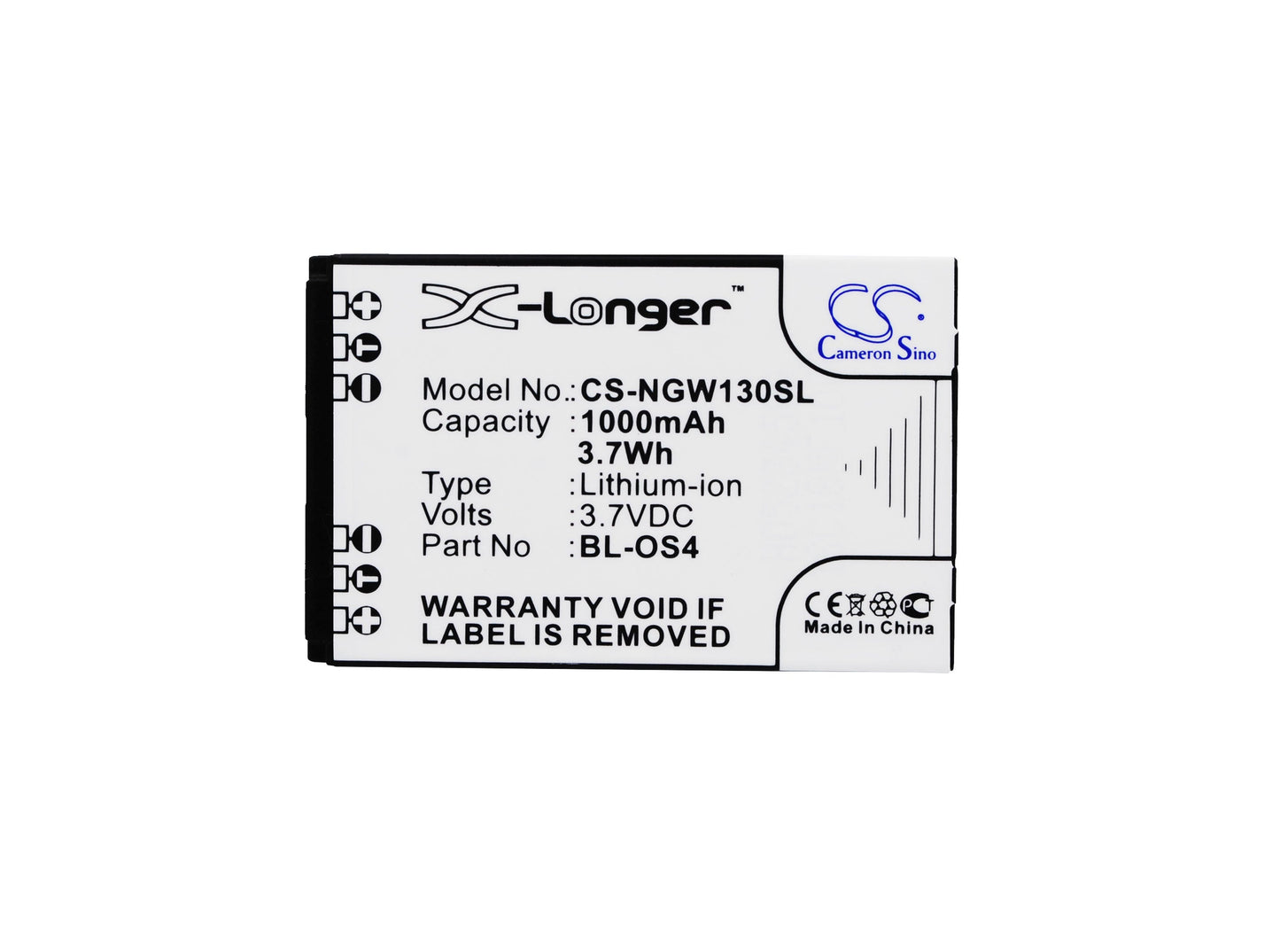 Replacement Battery for NGM Boris – Mobile, SmartPhone – 1000mAh / 3.70Wh / 3.7V