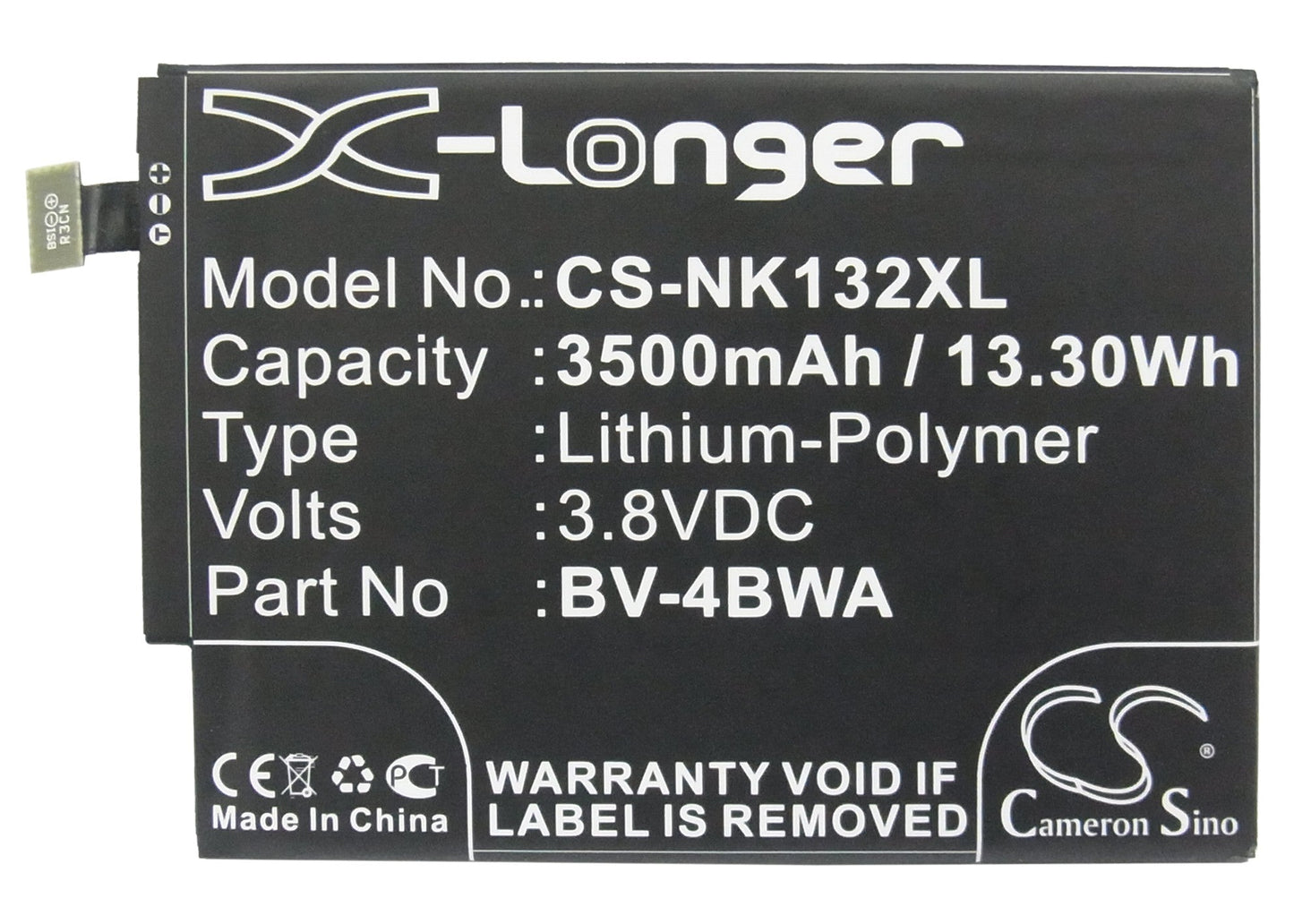 Replacement Battery for Microsoft Lumia 1320 – Mobile, SmartPhone – 3500mAh / 13.30Wh / 3.8V