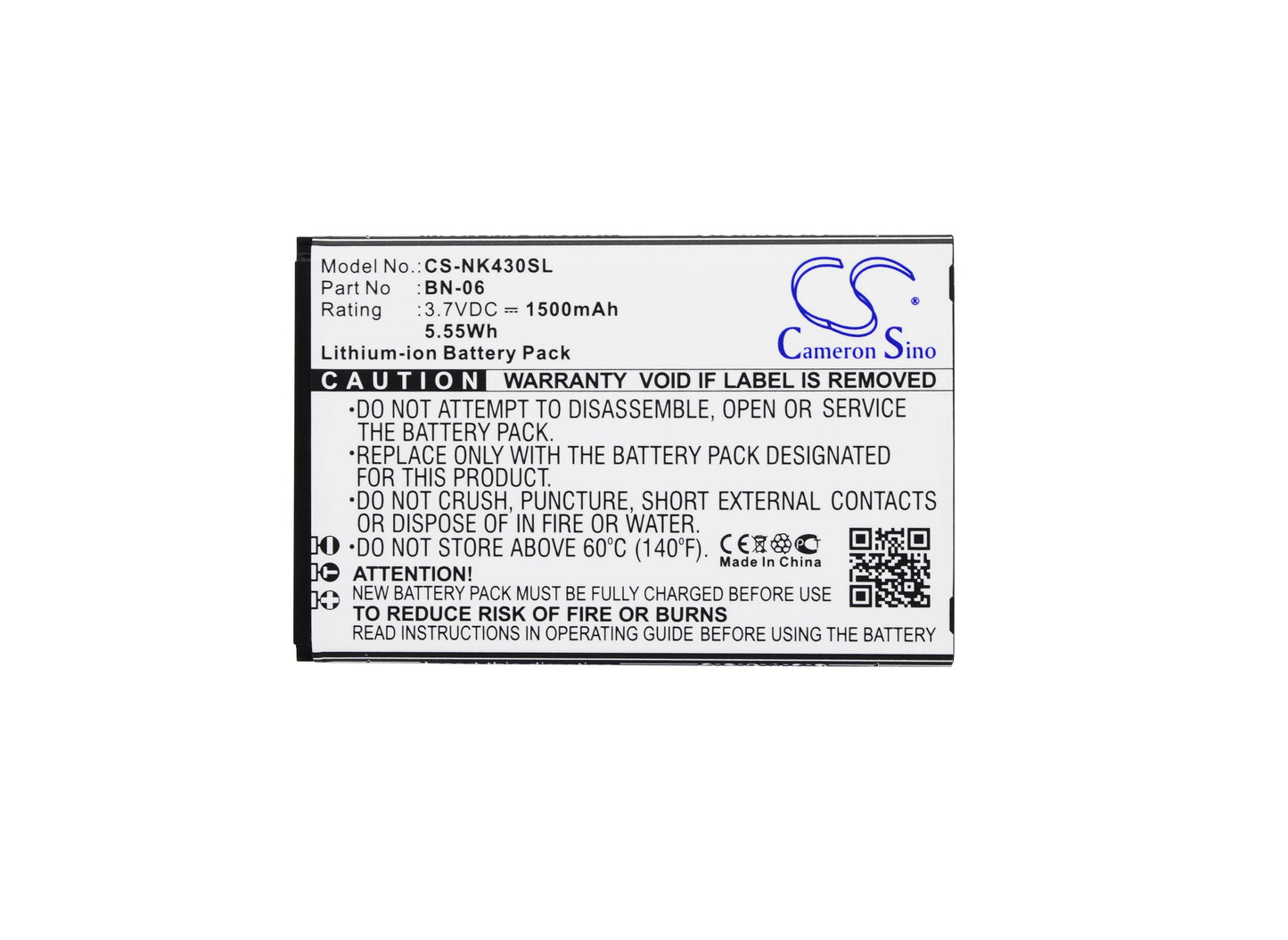 Replacement Battery for Nokia Lumia 430 – Mobile, SmartPhone – 1500mAh / 5.55Wh / 3.7V