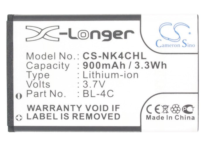 Replacement Battery for Nokia 107 – Mobile, SmartPhone – 900mAh / 3.33Wh / 3.7V