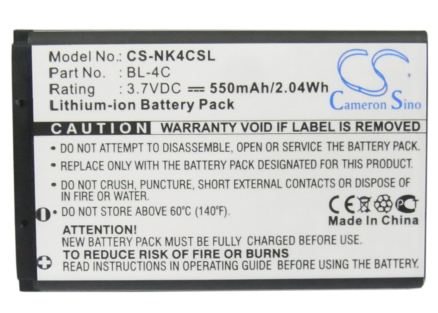 Replacement Battery for SVP 600 – Mobile, SmartPhone – 550mAh / 2.04Wh / 3.7V