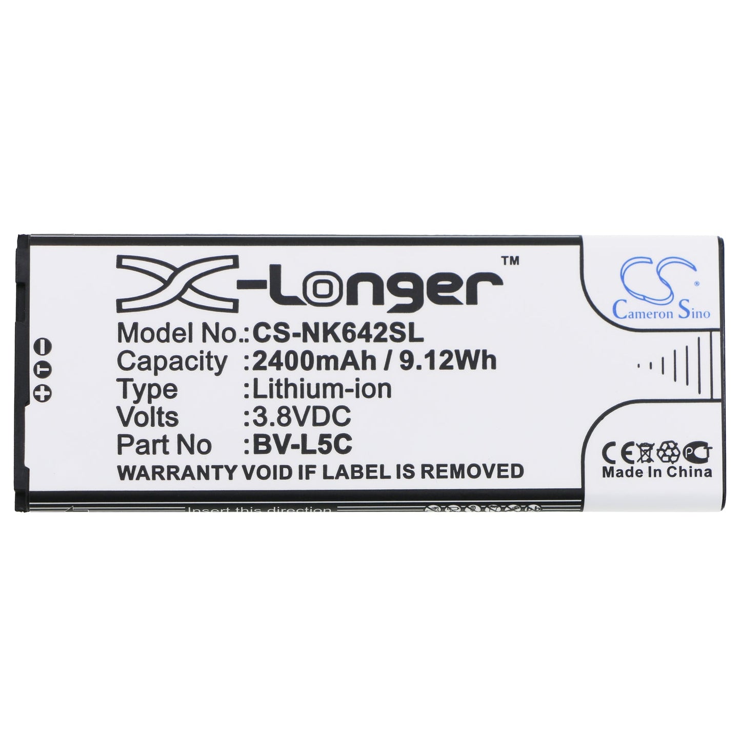 Replacement Battery for Microsoft Lumia 640 Dual SIM – Mobile, SmartPhone – 2400mAh / 9.12Wh / 3.8V