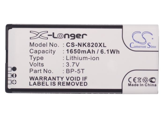 Replacement Battery for Nokia Arrow – Mobile, SmartPhone – 1650mAh/6.11Wh / 3.7V