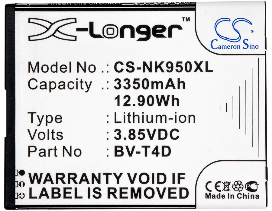 Replacement Battery for Nokia Cityman – Mobile, SmartPhone – 3350mAh / 12.90Wh / 3.85V
