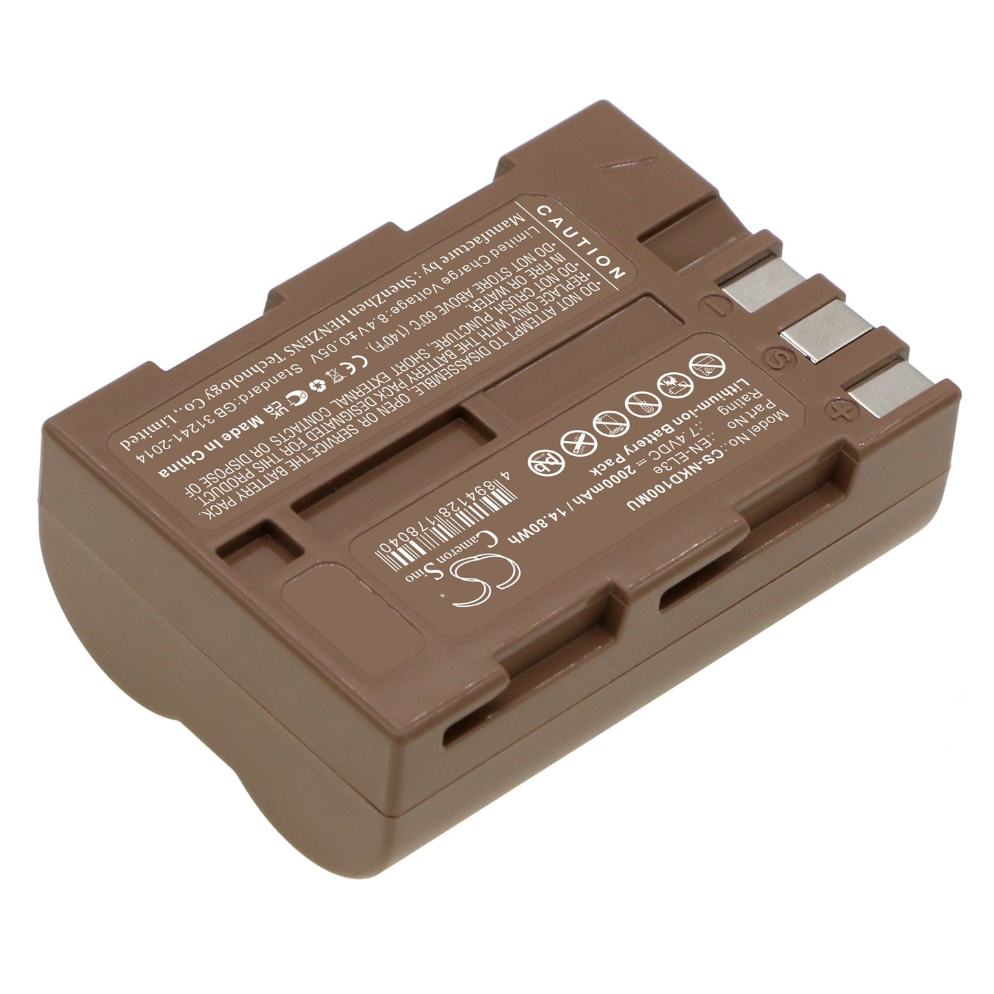 Replacement Battery for NIKON D100 – Camera – 2000mAh / 14.80Wh / 7.4V