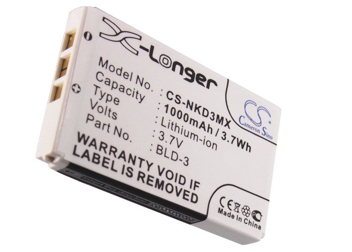 Replacement Battery for Nokia 2100 – Mobile, SmartPhone – 1000mAh / 3.70Wh / 3.7V