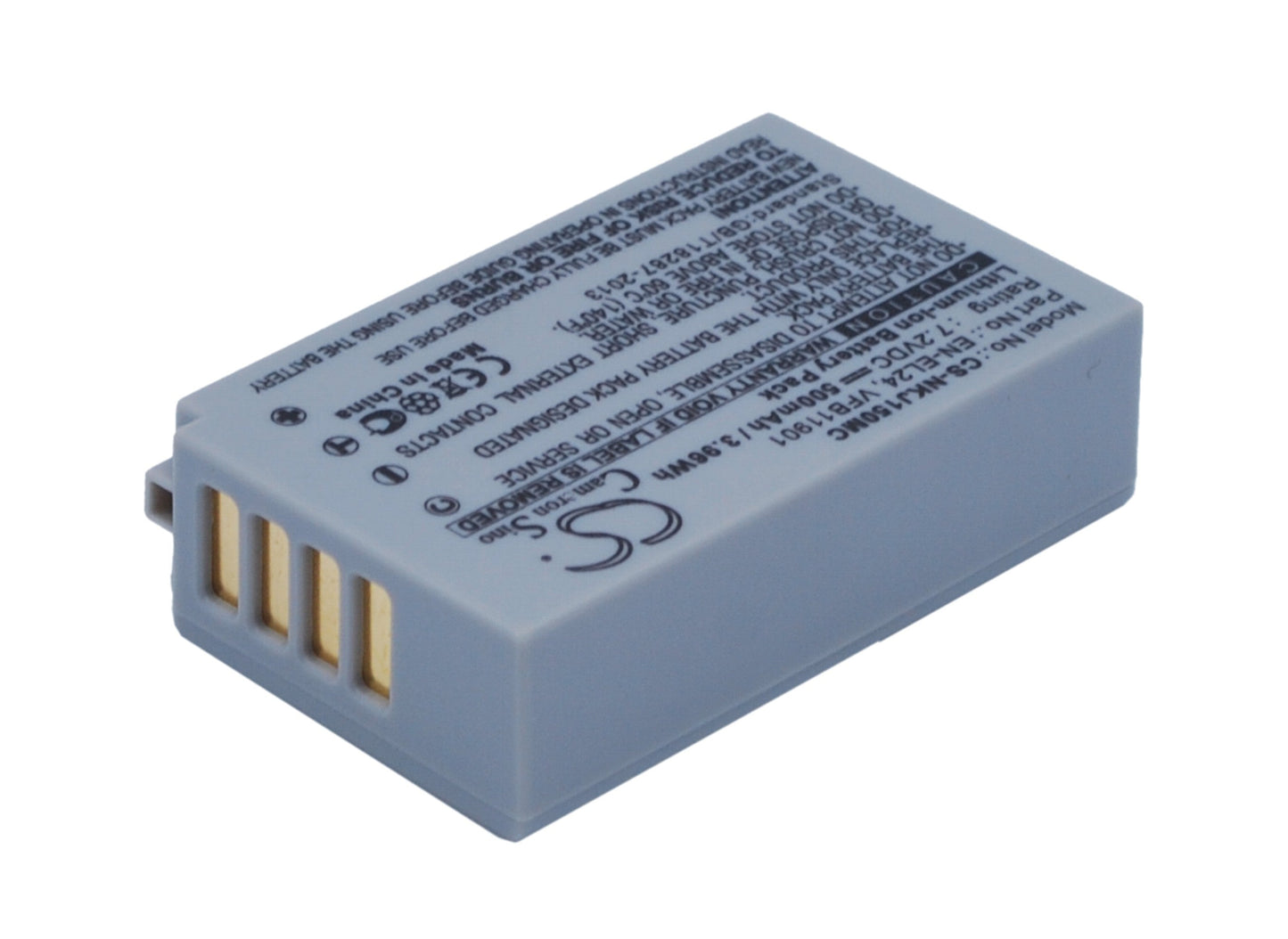 Replacement Battery for Nikon 1 J5 – Camera – 500mAh / 3.96Wh / 7.2V