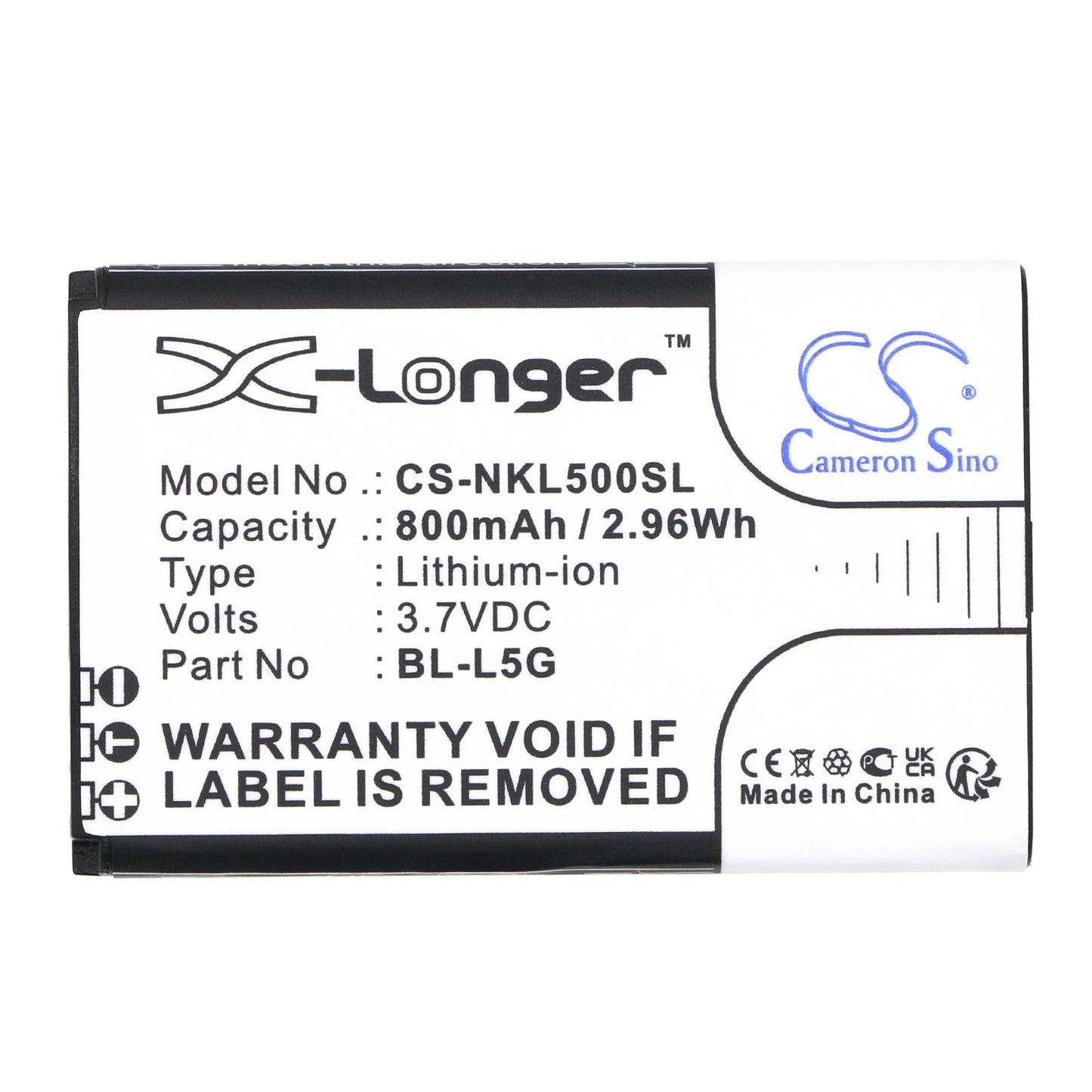 Replacement Battery for Nokia 105 4G (2021) – Mobile, SmartPhone – 800mAh / 2.96Wh / 3.7V