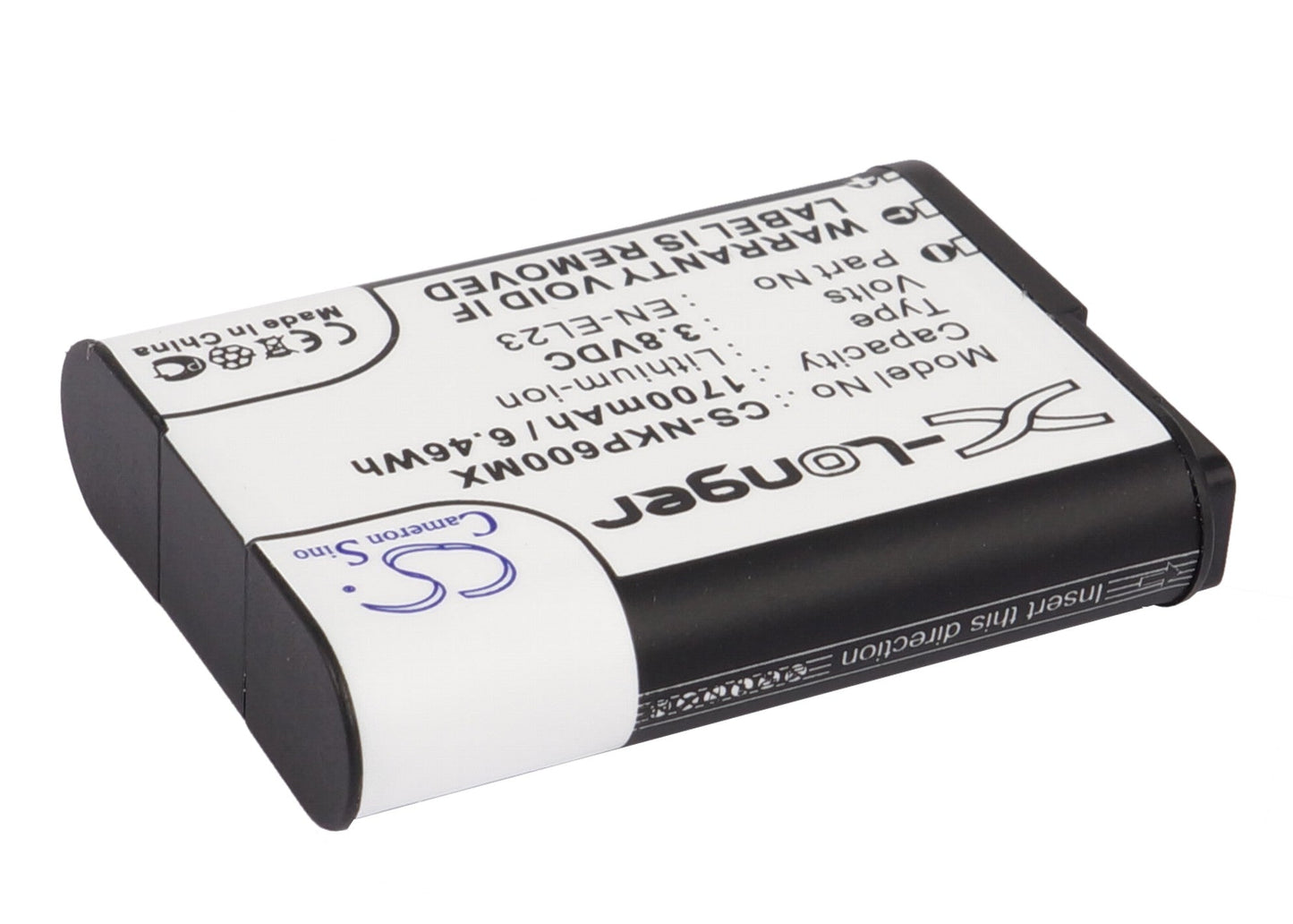 Replacement Battery for Nikon Coolpix P600 – Camera – 1700mAh / 6.46Wh / 3.8V